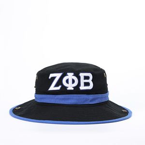 หมวกบักเก็ตผ้าแคนวาส 100% ของ Zeta Phi Beta Sorority พร้อมงานปัก 3 มิติ ดีไซน์ปรับแต่งได้ - Product Image 1