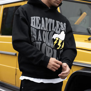 Sweat-shirts amples en coton lourd de 450 g/m², à épaules tombantes, sans cordon, personnalisables avec impression DTF, sérigraphie, logo en relief - Product Image 5