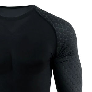 Couleur unie hommes manches longues Rash Guard pour vêtements de fitness séchage rapide et dernier confortable hommes Rash Guard à vendre - Product Image 6