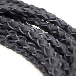 Fouet d'équitation en cuir véritable fait à la main en cuir véritable Fouet d'équitation Durable Poignée en cuir tressé Entraînement équestre - Product Image 4