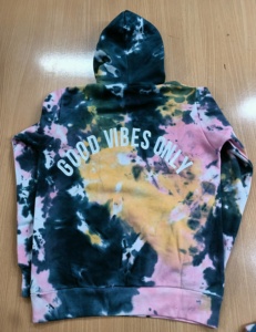 Personnalisez vos propres couleurs, sweats à capuche et sweat-shirts tie-dye en coton, broderie et impression, fabricants de vêtements de rue - Product Image 4