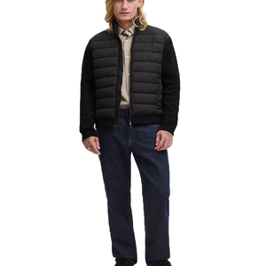 แจ็กเก็ตไฮบริดกลางแจ้งน้ำหนักเบาสำหรับผู้ชายแจ็คเก็ตขนเป็ดมีฮู้ดบุนวมบอมเบอร์คุณภาพสูงออกแบบโลโก้ได้ตามต้องการสำหรับฤดูหนาว - Product Image 3