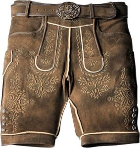 Pantalones cortos Lederhosen Trachten personalizados | Estilo bávaro vintage | Cuero de cabra sostenible | Herbst Oktoberfest Ready | Envío rápido OEM - Product Image 1