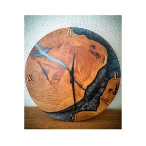 Horloge murale en bois et résine au Design moderne pour chambre à coucher, horloge murale de haute qualité pour la décoration de la maison à faible coût, offre spéciale - Product Image 4