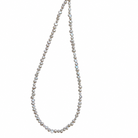 Collier de perles baroques grises naturelles, chaîne de clavicule minimaliste en perles d'eau douce, bijoux pour femmes, fournisseur en gros