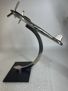 Retro estilo Art Deco aluminio pulido turbohélice avión escultura escritorio avión decoración mediados de siglo moderno decorativo - Product Image 6