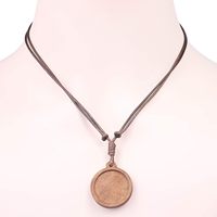 10 pièces Fit 25mm rond bois Cabochon pendentif plateaux bricolage en bois cordon collier Base réglage blancs pour la fabrication de bijoux
