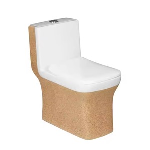 Inodoro de descarga de cerámica blanca de una pieza sanitario moderno estándar de América del Sur para baño de hogar y hotel para Villa y lavabo - Product Image 1