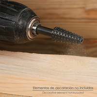 Fresa Rotativa Para Madera Conica O/ 6 a 15 mm. Para Taladro / Fresadora