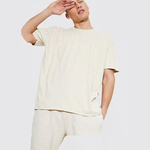 Logo privé été t-shirts et shorts ensembles régulier 100% coton coupe-vent léger cordon de serrage fermeture fait Sialkot Pakistan - Product Image 5