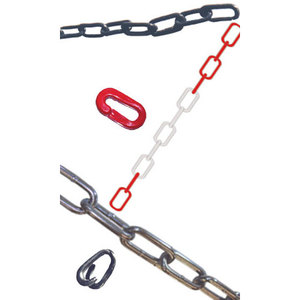 Cadena de acero de 6 mm, unidad de embalaje de 30 m, opcionalmente recubierta en el color deseado - Product Image 1