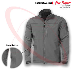 Chaqueta de carcasa blanda de poliéster 100% para hombres Chaleco reflectante extremadamente cómodo y de construcción con estilo de cremallera frontal - Product Image 4