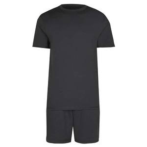 Ropa de hombre Camiseta y pantalones cortos conjuntos gemelos ropa deportiva Jogging Fitness desgaste verano conjuntos gemelos hombres 100% algodón negro gris Color - Product Image 2