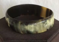 Meilleure Qualité Éco-responsable Fait Main Moderne Rond en Corne de Buffle Ensemble de Bracelets Joncs Bijoux de Mode pour Mariage et Noël Artisanat Crescent