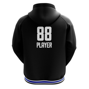 Sudadera con Capucha de Hockey Norsemen para Hombre de INDEX APPAREL, Negra con Rayas Rojas y Blancas, Estampado Sublimado, Absorbe la Humedad, Corte Regular, Manga Larga - Product Image 2