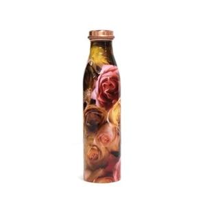 Indian Manufacturer High Quality Lacquer Coated Water <b>Bottle</b> with Floral Design Direct <b>Drinking</b> Flow Good Health - Product Image 2