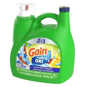 Detergente líquido para ropa Gain Ultra Oxi, aroma de delicia de cascada, 154 floz, 107 cargas - Product Image 4