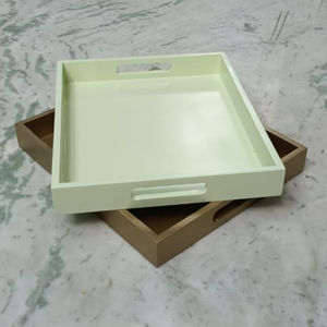 Bandeja de servicio cuadrada colorida de MDF de alta calidad para restaurante Bandeja de servicio de comida de MDF para cocina y mesa Tamaño personalizado - Product Image 6