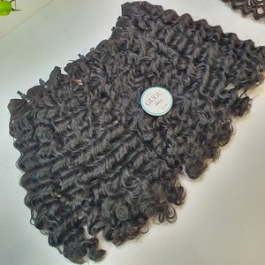 Pelucas de cabello humano rizado birmano de 20 pulgadas con cierre de encaje 7x7 Cabello virgen de grado 12A Estilo de onda frontal Cabello crudo de Vietnam - Product Image 6