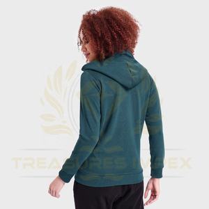 Sudadera con Capucha de Algodón Tejido Casual para Mujer, Sudadera con Capucha de Manga Larga para Otoño e Invierno, Sudadera Deportiva Bordada con Cierre Abierto - Product Image 4
