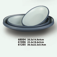 Ensemble de vaisselle élégante en mélamine écologique, incassable, pour restaurants, assiettes ovales