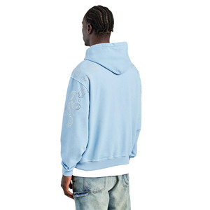 Fournisseur en gros – Sweat-shirt unisexe personnalisé en jean brodé pour homme, coupe classique, style streetwear, pull d'hiver - Product Image 2