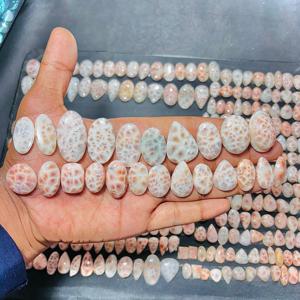 Piedra de cabujón de Thomsonita natural Hermoso jaspe rosa Proveedor mayorista de Thomsonita suelta Gemas verdes Piedra de Thomsonita - Product Image 4