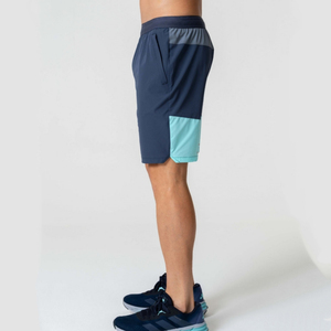 LOW quantité minimale de commande Ensemble d'été de haute qualité pour hommes Vêtements de sport à fermeture éclair Survêtements Poids léger Coupe-vent Couleur contrastée Ensemble court pour hommes - Product Image 4