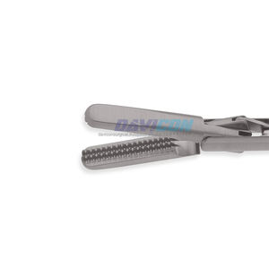 คีม DeBakey สแตนเลส ปลายตรง 2x3 พร้อมปากคีบขนาด 3.2 มม. ก้าน 5 มม. ความยาวใช้งาน 11 นิ้ว (28 ซม.) ด้ามจับแบบบีบ - Product Image 6