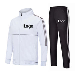 Traje de entrenamiento deportivo informal con cremallera completa para correr y fútbol, chándal transpirable para correr, equipo de entrenamiento personalizable - Product Image 1