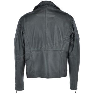 Vente en gros pakistanaise de vestes en cuir et toile col montant veste de moto décontractée d'hiver pour hommes Service OEM - Product Image 2