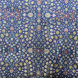 Tapis turc 6,3 x 9,9 pieds, grand tapis vintage, tapis en soie bleu style sud-ouest - Product Image 5