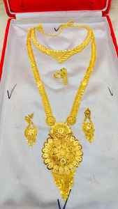 Conjunto de collar largo con pendientes y pendientes para mujer, joyería nupcial, fabricante africano, a la moda, para Turquía, listo para enviar - Product Image 5