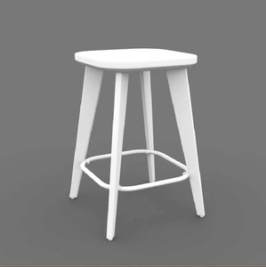 Tabouret en métal classique Forme de formation unique Barre d'acier pliable Décoration de la maison attrayante pour salon Chambre - Product Image 4