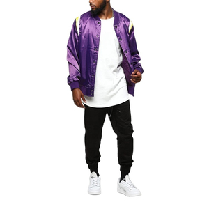 Vente en gros d'hiver Vestes en satin respirant pour hommes de grande taille Bomber en satin de nylon uni Vestes pour hommes pour garçons Tarif de gros - Product Image 3
