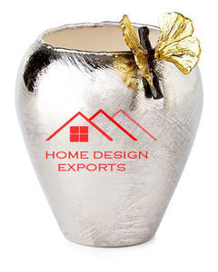 Morden Luxury Handmade Aluminum Table <b>Vase</b> Glossy Silver-Coated Wholesale Price Home Decor <b>Metal</b> <b>Vase</b> - Product Image 1