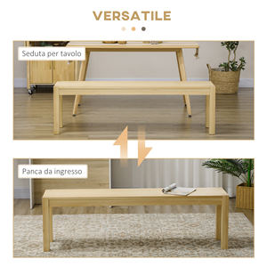 HOMCOM Banco de Cocina 3 Plazas de Madera de Pino, 150Lx33x45cm, Color Madera - Product Image 6