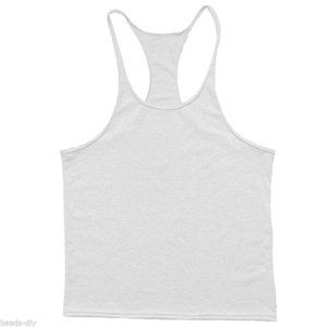 Logo personnalisé Hommes Gym Fitness Stringer Débardeur Séchage Rapide Coton Respirant - Product Image 1