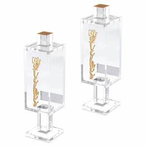 Elegante caja de fósforos de acrílico transparente personalizada Un impresionante diseño Judaica Lucite para celebraciones Judías - Product Image 1