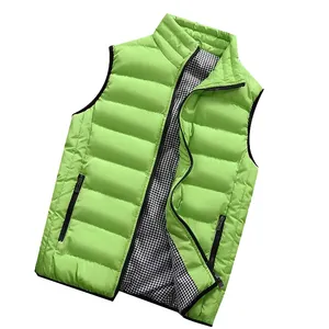 Chaleco de nailon reversible de alta calidad para hombre, chaqueta con cierre de cremallera, transpirable, a prueba de viento, para uso en invierno, ropa exterior, chaleco acolchado de seguridad - Product Image 1