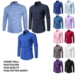 เสื้อเชิ้ตผ้าใยไผ่หลากสีสำหรับผู้ชายเสื้อออฟฟิศทางการไซส์ใหญ่ - Product Image 5