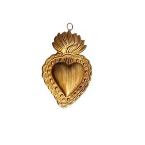 Milagros en métal avec motif d'oiseau en forme de cœur sacré, à suspendre, pour décoration murale, cadeau et décoration catholique - Product Image 5