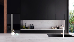 Encimeras de Cuarzo Artificial para Cocina y Baño, Personalizadas, Prefabricadas, Corte a Medida, Estilo Carrara Calacata, para Proyectos Hoteleros, Resistentes al Fuego - Product Image 1