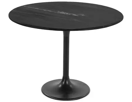 High Quality Modern Luxury Commercial Restaurant Table Black Round Marble Cafe Tulip Table