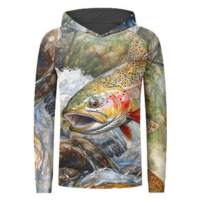 Trendy 2025 Men's Long Sleeve Fishing <b>Jersey</b> Breathable Summer Hoodies Quick Dry Quick Dry Breathable Features DTF Sublimation - Product Image 1