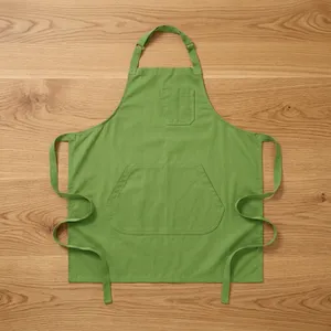 Delantal Verde con Bolsillos, 100% Lona de Algodón, Ecológico, Clásico, Lavable a Máquina, para Cocinar y Uso Diario - Product Image 1