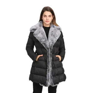 Manteau d'hiver pour femme, longueur moyenne, tendance, personnalisé, 2025, décontracté, matelassé, à capuche, en polaire, fermeture éclair, coupe-vent, polyester - Product Image 4