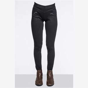 Ventes en gros de culottes d'équitation imprimées personnalisées pour femmes en spandex/polyester avec siège intégral, pantalons d'équitation confortables, respirants, anti-UV, de haute qualité - Product Image 4