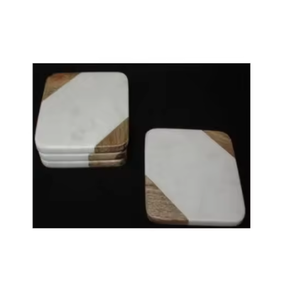 Modern Antique Design Marble Wood Coasters Attractive Indian Handicrafts with Natural Finishing Eco-Friendly Hot Selling Coaster - Product Image 4