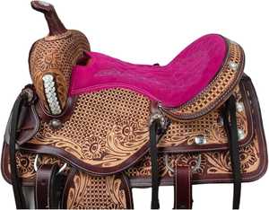 Selle de cheval western fabriquée à la main | Cuir de qualité supérieure et confortable, outillage détaillé, parfait pour le rodéo, le trail et l'équitation quotidienne - Product Image 5